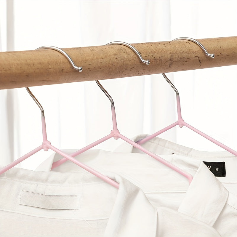Set of 10 Plastic Coated Thick Hangers Waterproof Anti-Slip for Adult Wardrobe