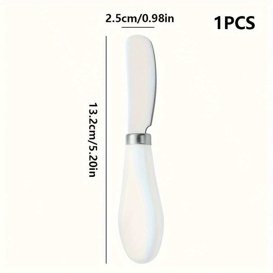 Stainless Steel Cheese Knife Set with Ceramic Handles for Spreading and Cutting Bread