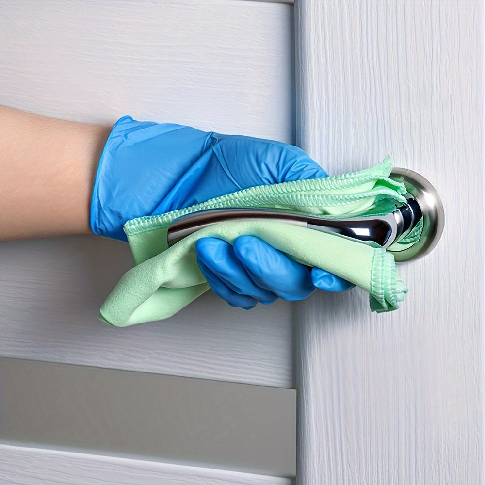 Ko'k Nitril bir foydalanish uchun qo'lqoplar, kukunsiz, latekssiz, uy tozalash uchun, 2-100 dona