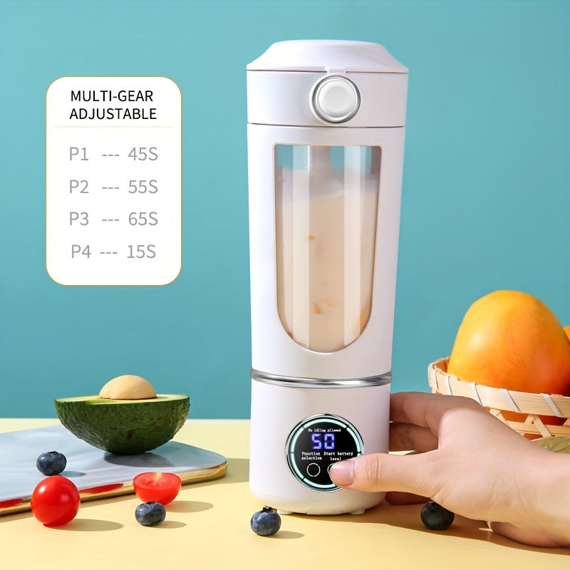 Portable USB Rechargeable Blender 23.67oz for Smoothies and Milkshakes with Digital Display and 12 Blades