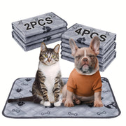 Washable Cartoon Print Dog Pee Pad Leak-Proof Absorbent Training Mat for Puppies and Cats