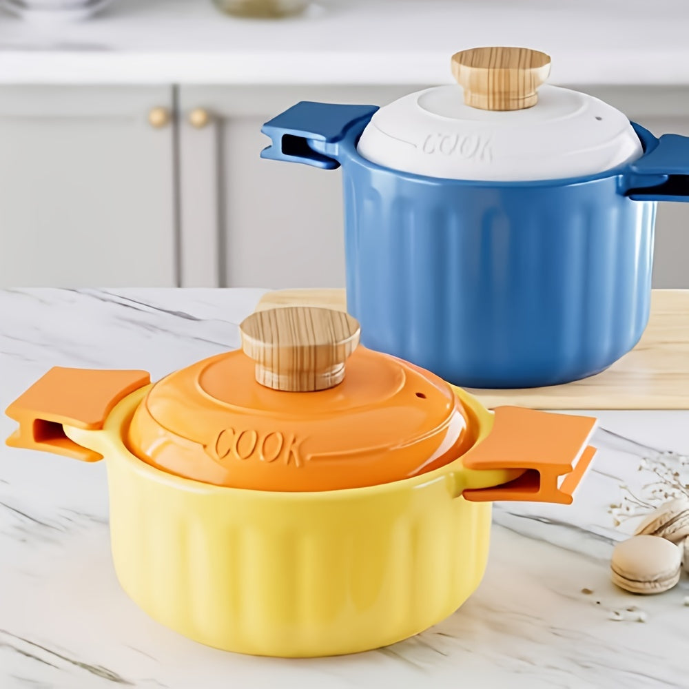 High Temperature Resistant Soup Pot with Flat Bottom, Easy to Clean, Suitable for Gas and Induction Stoves