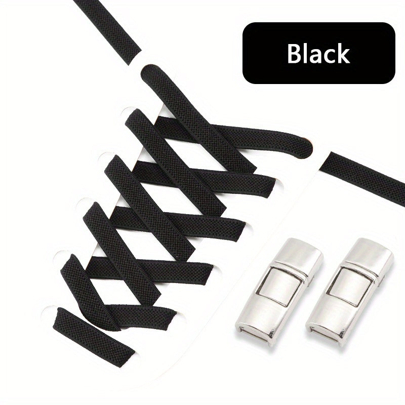 Шнурки без шнуровки с алмазными крестовыми замками для повседневных кроссовок, эластичный ацетат