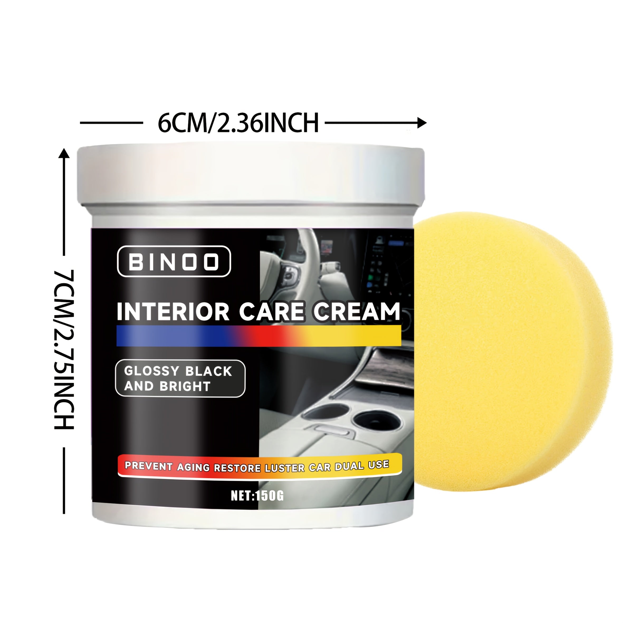 Auto Interior Care Cream with Nano Coating Wax and Plastic Restoration Paste 100g
