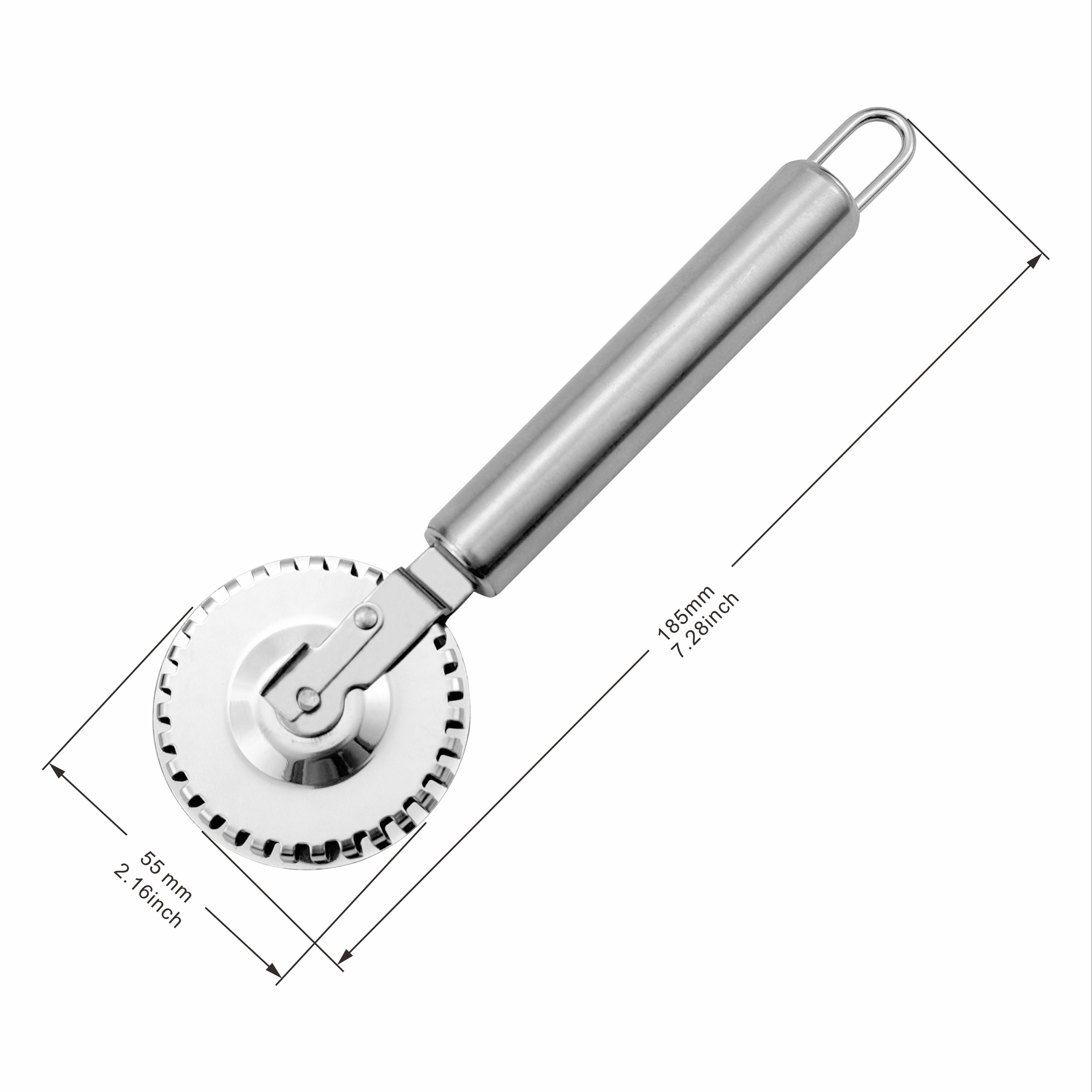 Multi-Functional Stainless Steel Pastry Roller Cutter for Pies Cookies Ravioli