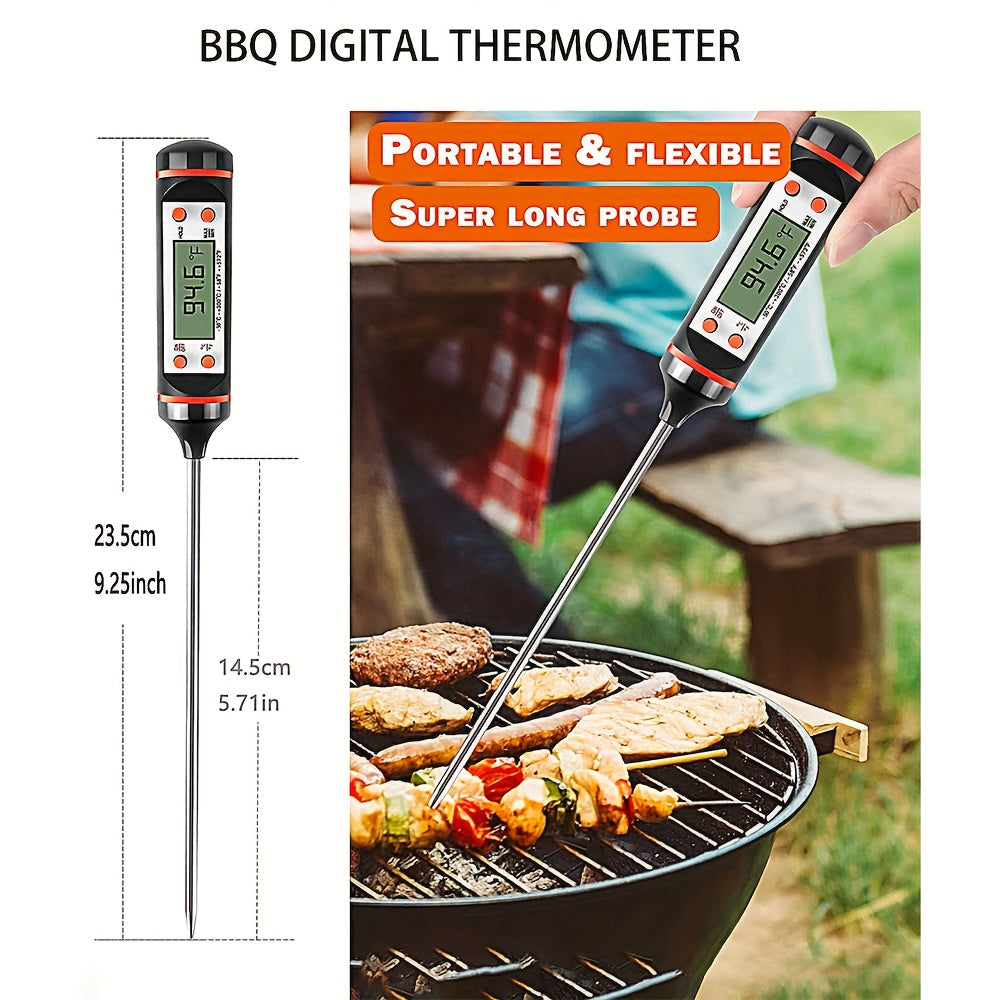 Digital Meat Thermometer with Digital Display, 0.1 Accuracy, Battery Powered, Food Cooking and BBQ Probe