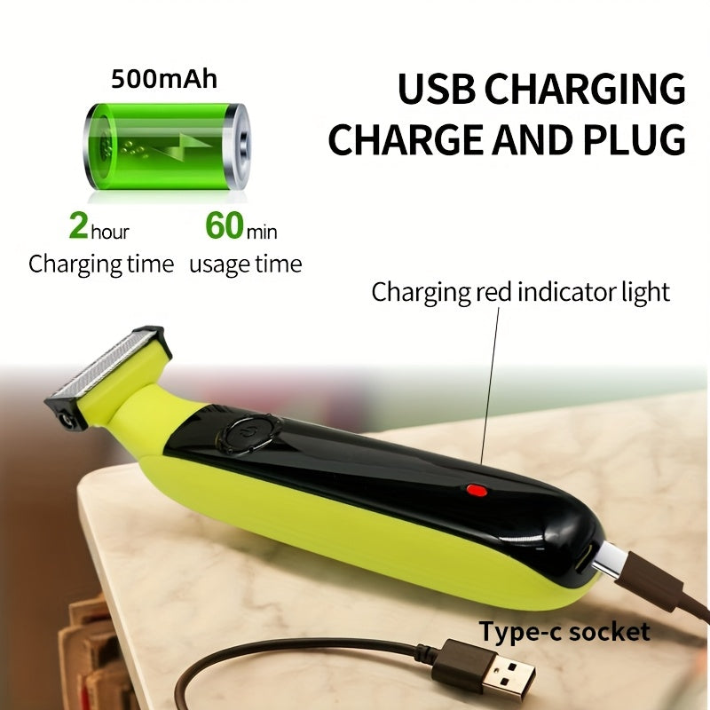 Мужская портативная перезаряжаемая электробритва для подарка