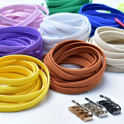 Unisex No-Tie elastik rangli oyoq kiyimlari uchun lentalar - 1 juft