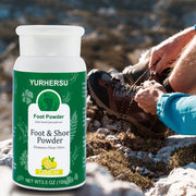 YURHERSU Limon Hidli Oyoq va Poyabzal Kukuni - 3.5oz, Spirtli Ichimliklarsiz, Oyoqlarni Quruq va Toza Saqlaydi, Qo'llar va Tirnoqlar uchun Tabiiy Formula, Limon Yangiligi Hidli, Oyoq, Qo'l va Tirnoqlar uchun Namlikni Olib Tashuvchi Kukun