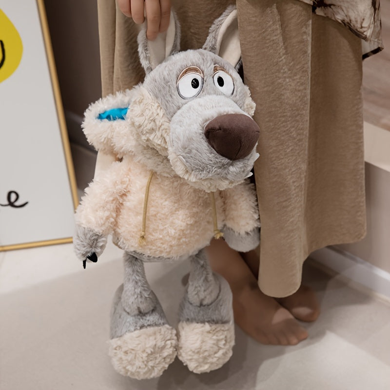 Juguete de lobo de peluche con disfraz de oveja para niños pequeños, de poliéster suave, regalo de dibujos animados