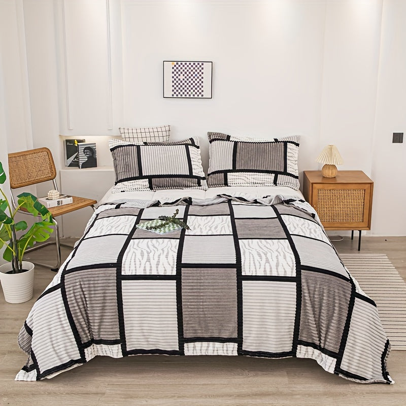 Har mavsum uchun vintage dizayni bilan qulay plaid yostiqchalari va mashina bilan yuviladigan