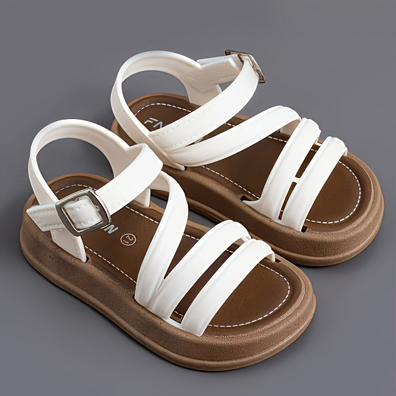 Girls Open-Toe Beach Sandals Non-Slip Quick-Drying Lightweight Casual All-Season