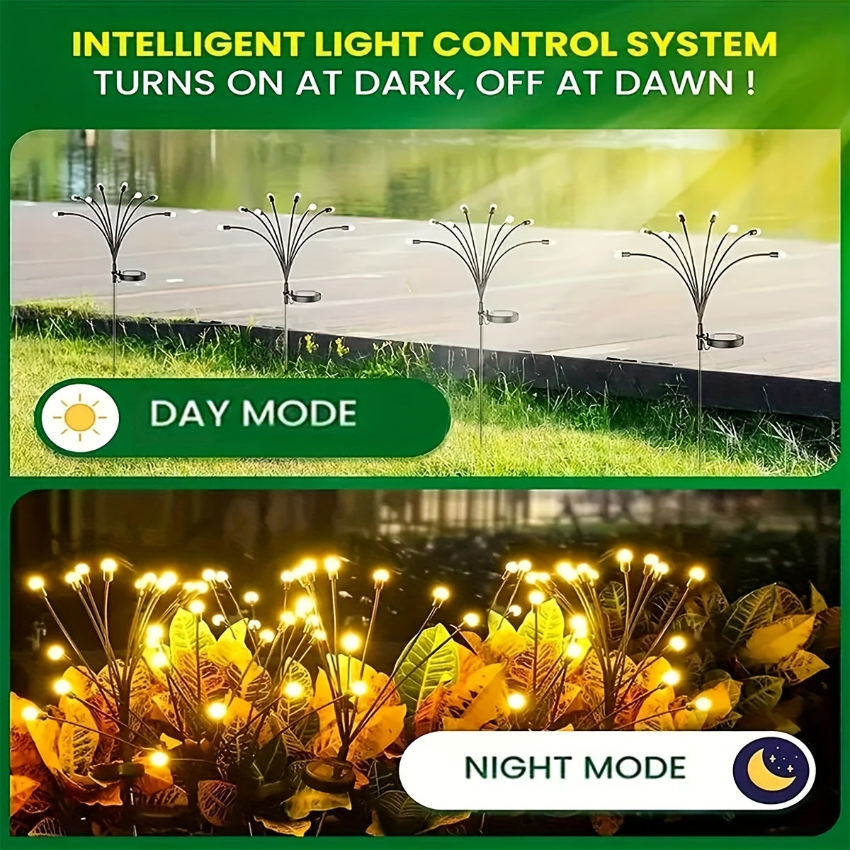Solar LED Firefly Lights Outdoor Garden Decoration Waterproof IP65 Pack of 4 8 12