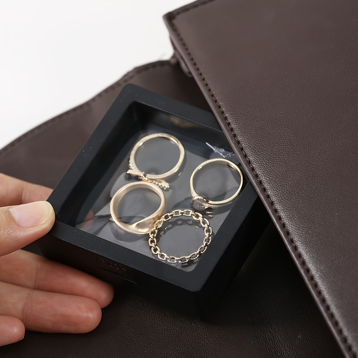 Jewelry Storage Box Set of 10 Dustproof Oxidation-Resistant with PE Film Packaging