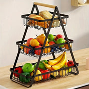 2/3 Tier Storage Basket with Drain and Removable Wire Basket for Bathroom Kitchen