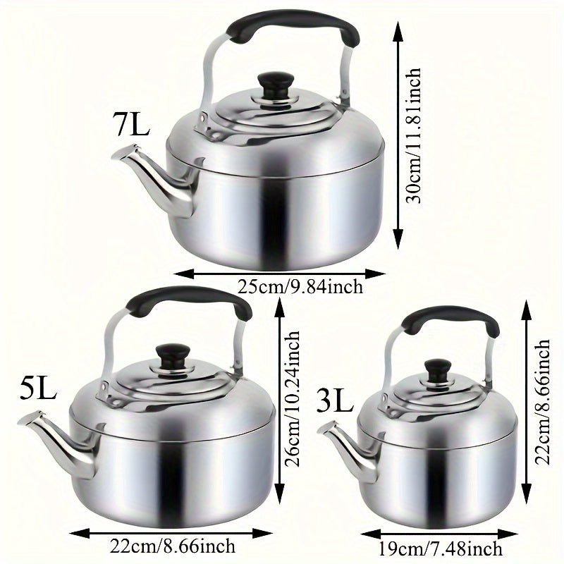 Stainless Steel Whistling Kettle 3 5 7 Liter Stovetop Hot Water Boiler