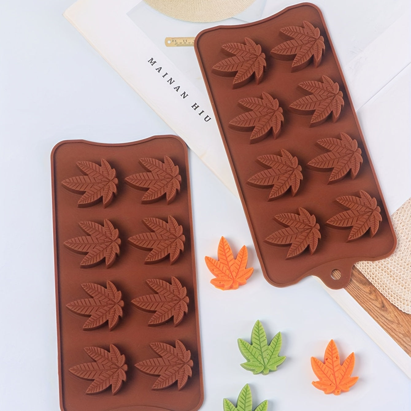 Silicone Maple Leaf Molds for Chocolates Ice Cream Baking and Cake Decorating