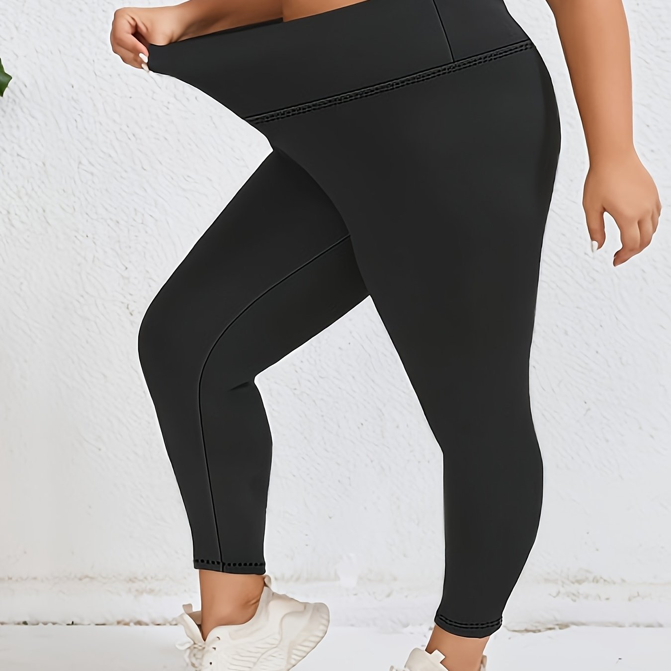 Leggings de control de cintura alta para levantar glúteos para mujer gris talla plus para entrenamiento