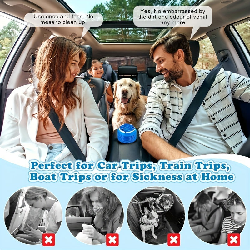 10Pcs PVC Disposable Vomit Bags Portable Emesis Bin for Travel Cars Motion Sickness