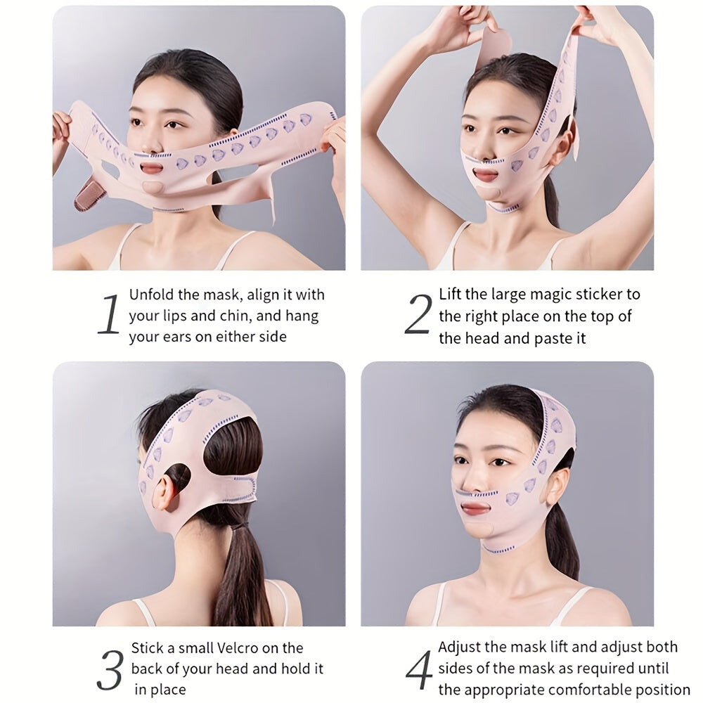 Adjustable Facial Lifting Band for Contouring and Beauty Salon Use Polyester Spandex Reusable Strap