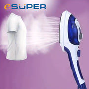 2-in-1 Handheld Garment Steamer Adjustable Temperature Blue White Portable High-Pressure
