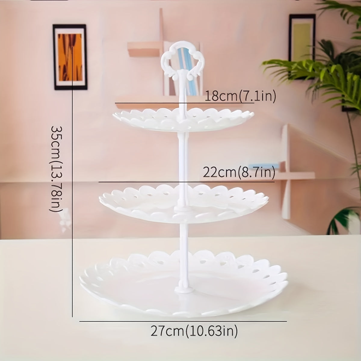 Plastic Dessert Display Tray for Weddings and Parties