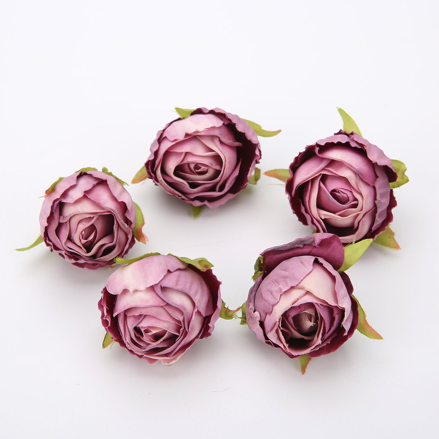 10 Pieces Silk Rose Tea Buds for Wedding Bouquets and Christmas Decorations