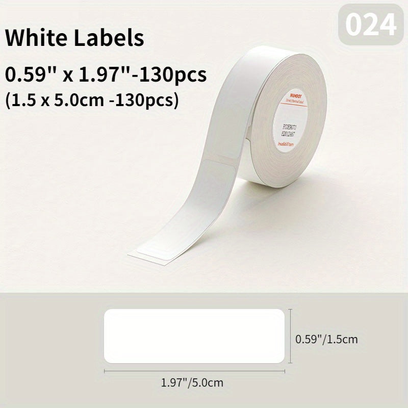 Waterproof Oil-Proof Thermal Label Roll for D11 D101 H1 Series Printers White Adhesive Label Tape