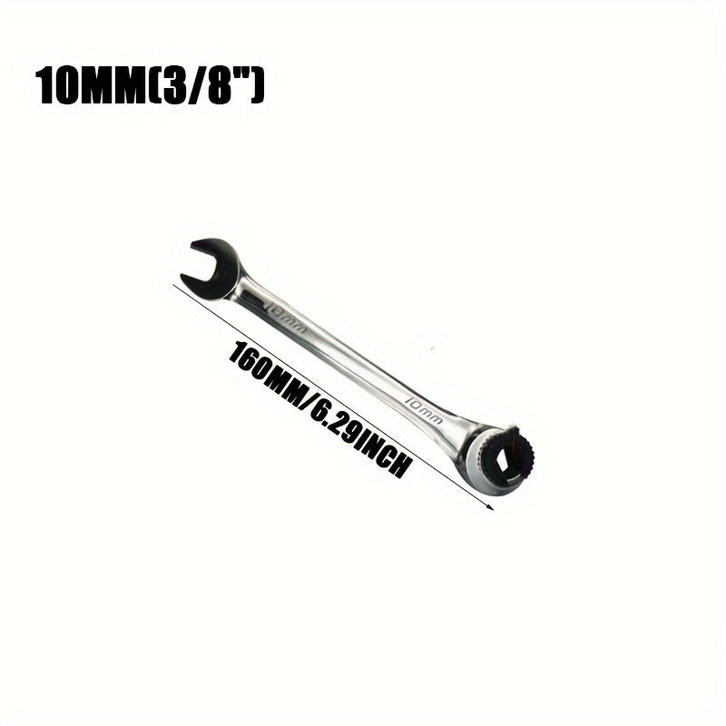 Universal Fixed Head Tubing Ratchet Open End Wrench Combination Tool