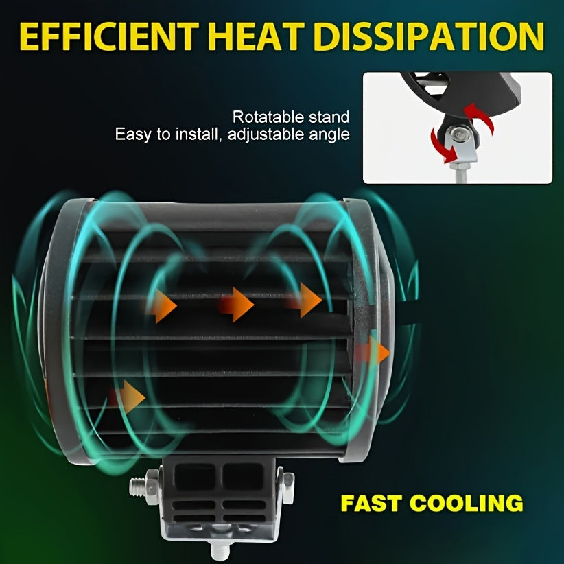 2 шт. 10,16 см автомобильные светодиодные рабочие фонари 20LED 60Вт универсальные для автомобиля, грузовика, внедорожника