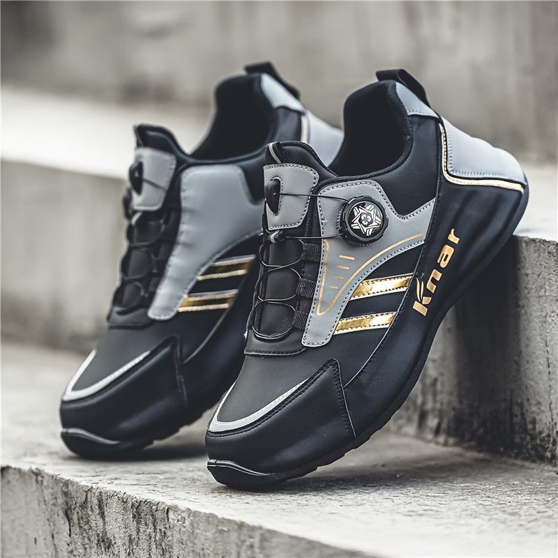 Men's Fashion Sneakers Low Top Black Gray Non Slip EVA Insole Casual Sports Exercise