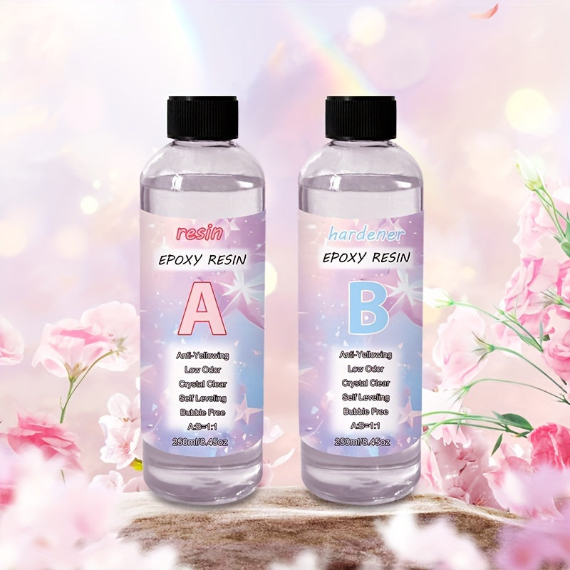 Epoxy Resin Kit 1:1 Mixing Ratio Transparent for DIY River Tables High Hardness