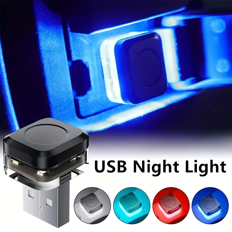 2 dona Mini Avtomobil USB Ambient LED chiroqlar ichki bezak uchun atmosfera lampalari