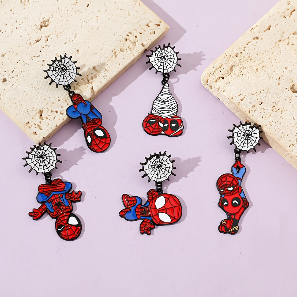 5 ta Marvel Spider-Man emal pinlari alloy broochlar kiyim va sumkalar uchun to'plam