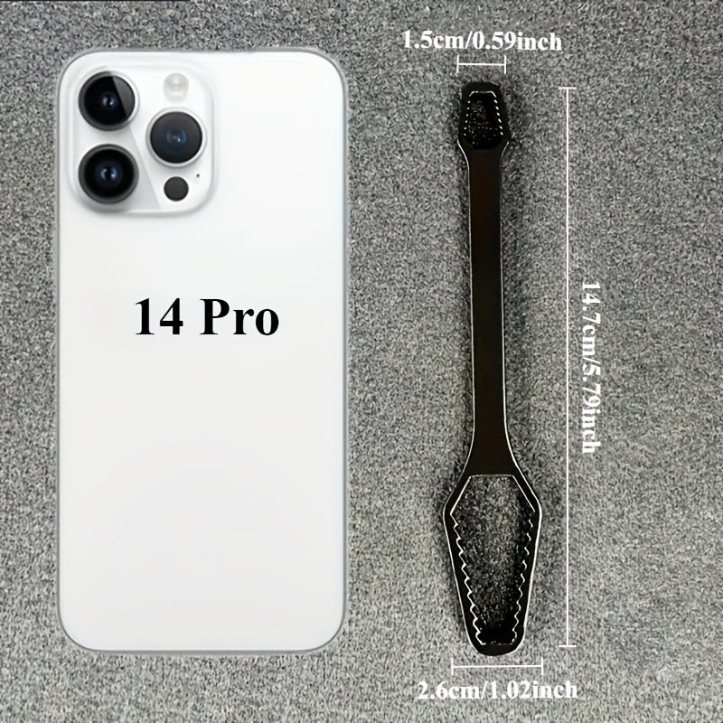 Black Adjustable Dual-Head Torx Wrench 3-17mm 5mm Thick Chrome Vanadium Steel