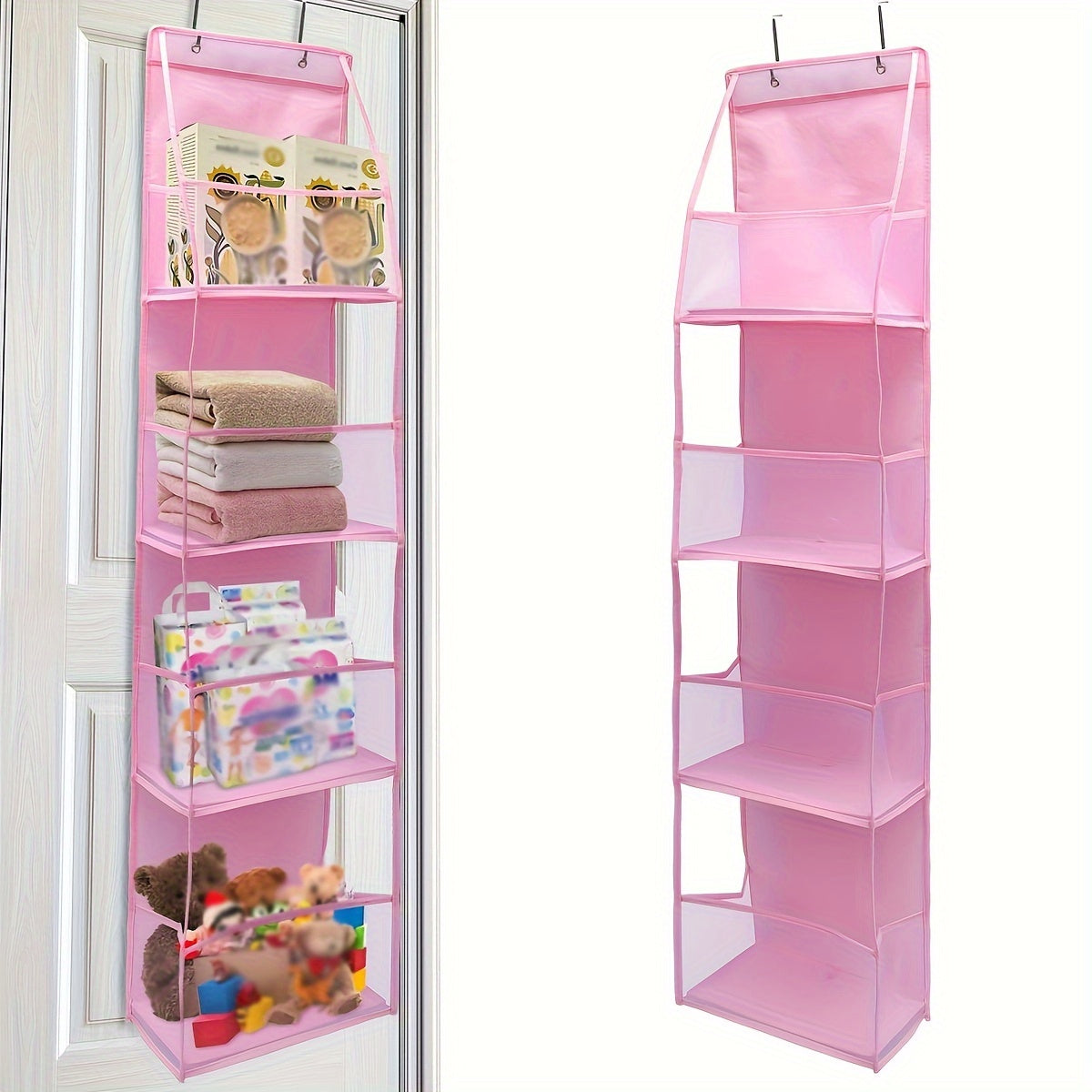 Polyester Hanging Storage Bag for Toys Snacks Diapers Over-the-Door Organizer