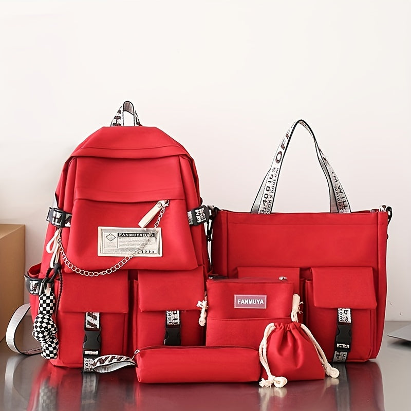 Large Capacity Canvas School Backpack for Men and Women Anti-Theft Campus Style