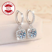 Stilistik 925 Sterling Silver Geometric Tassel Pendant Earrings, Nozik Eshiklar uchun Kvadrat Tashlash Eshiklar, Har kuni kiyish va Güllar Bayrami, Tug'ilgan Kunlar yoki Maxsus Tadbirlar uchun Ideal, Oddiy ammo Hashamatli Dizayn, Quloq Piercinglari va