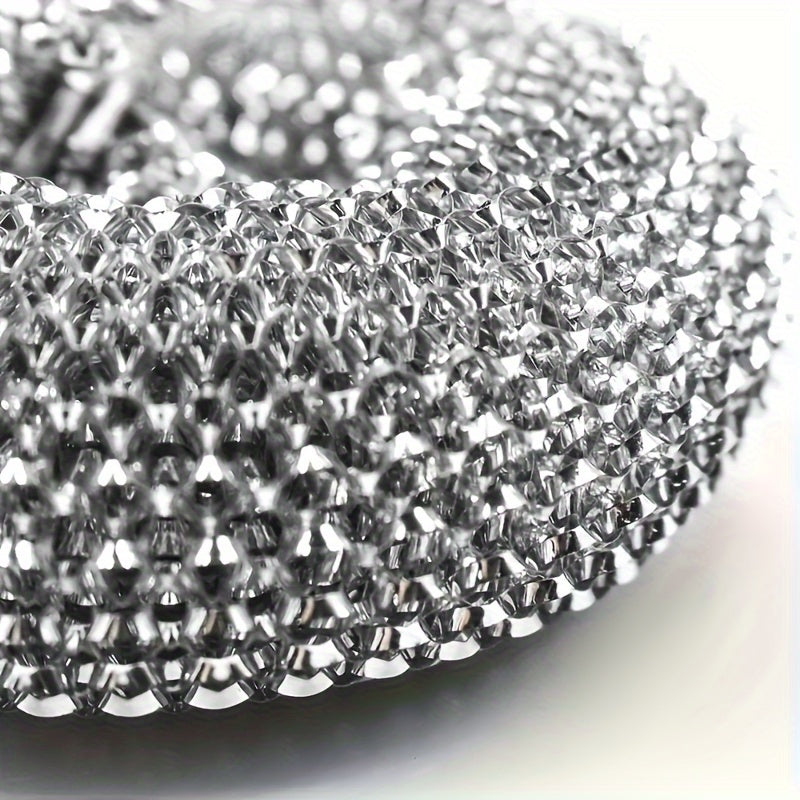 10 dona zanglamas po'lat simli tozalash vositalari to'plami oshxona, hammom va hojatxona idishlarini qo'lda tozalash uchun. Elektrsiz og'ir yuk ko'taruvchi metall tozalash yostiqlari, almashtiriladigan gubkalar va 2 ta zaxira bosh bilan.