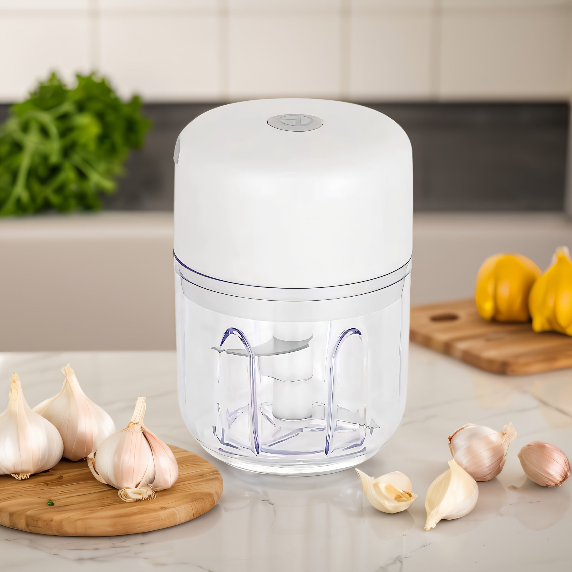 Picadora eléctrica de ajo, molinillo recargable para jengibre, chile y verduras