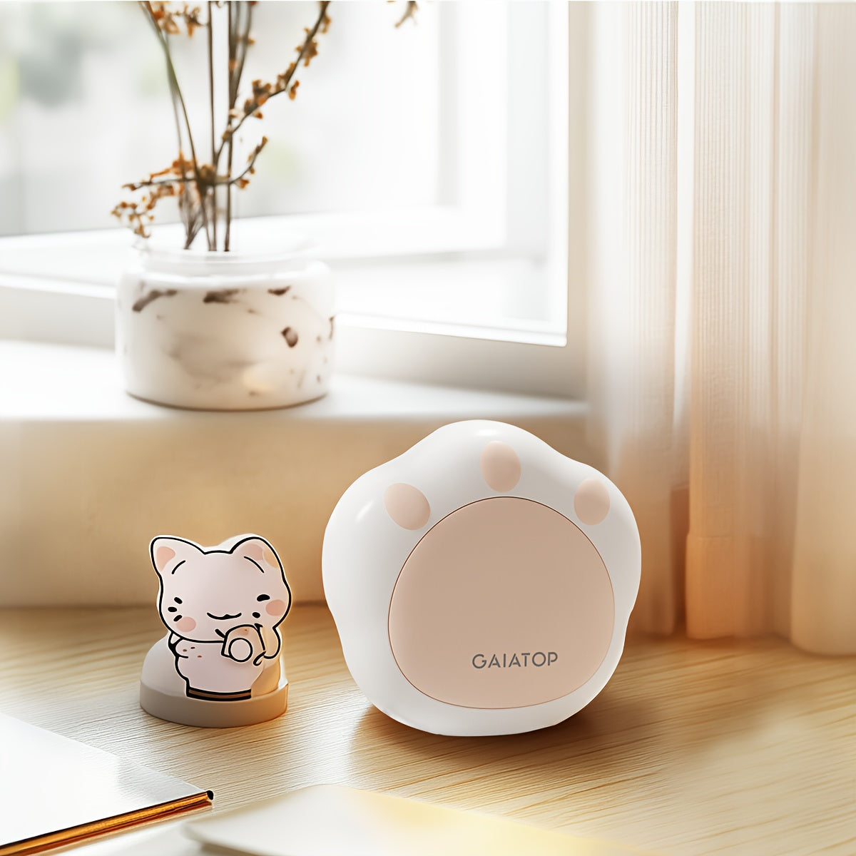 2 ta USB qayta zaryadlanadigan qo‘l issitgichlari, Oq, portativ, sozlanadigan issiqlik