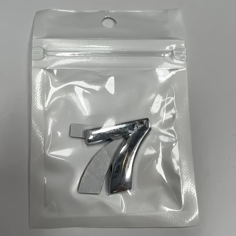 3D металлическая алфавитно-цифровая автомобильная наклейка с отражающим серебристым покрытием, долговечный акцент на кузов