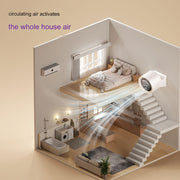 Portable Bladeless Desk Fan with Touch Screen, 100 Speed, USB Rechargeable