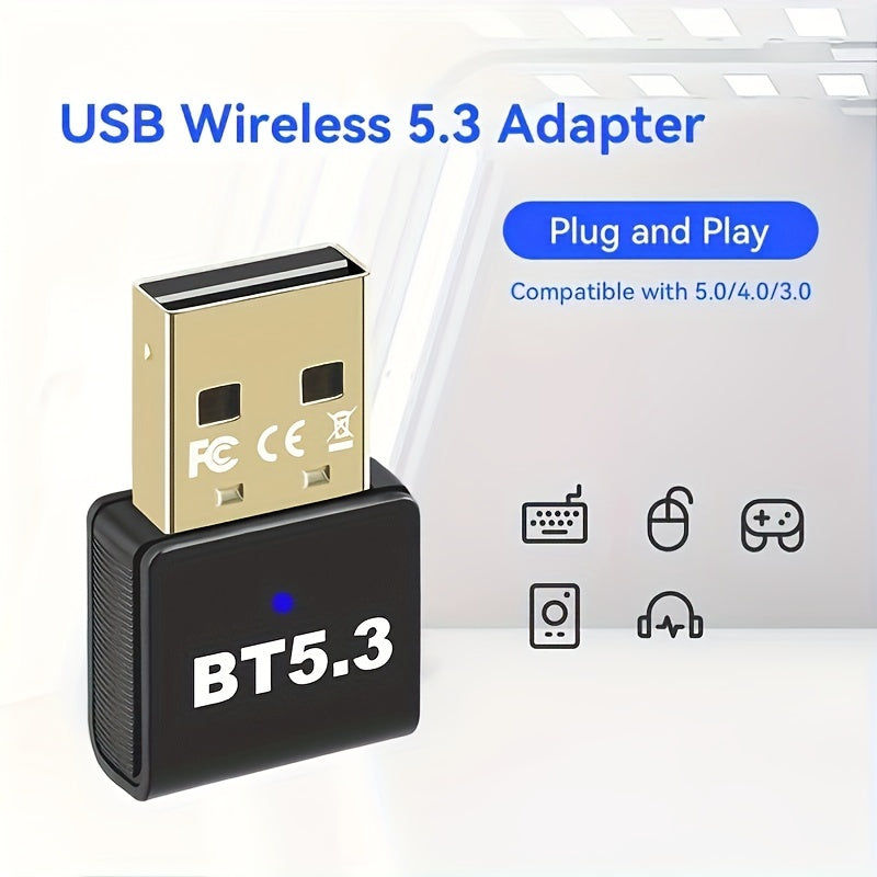 Wireless USB Adapter for PC, Headset, Keyboard, Mouse, Speakers, Plug and Play, Windows 11/10/8.1 Compatible