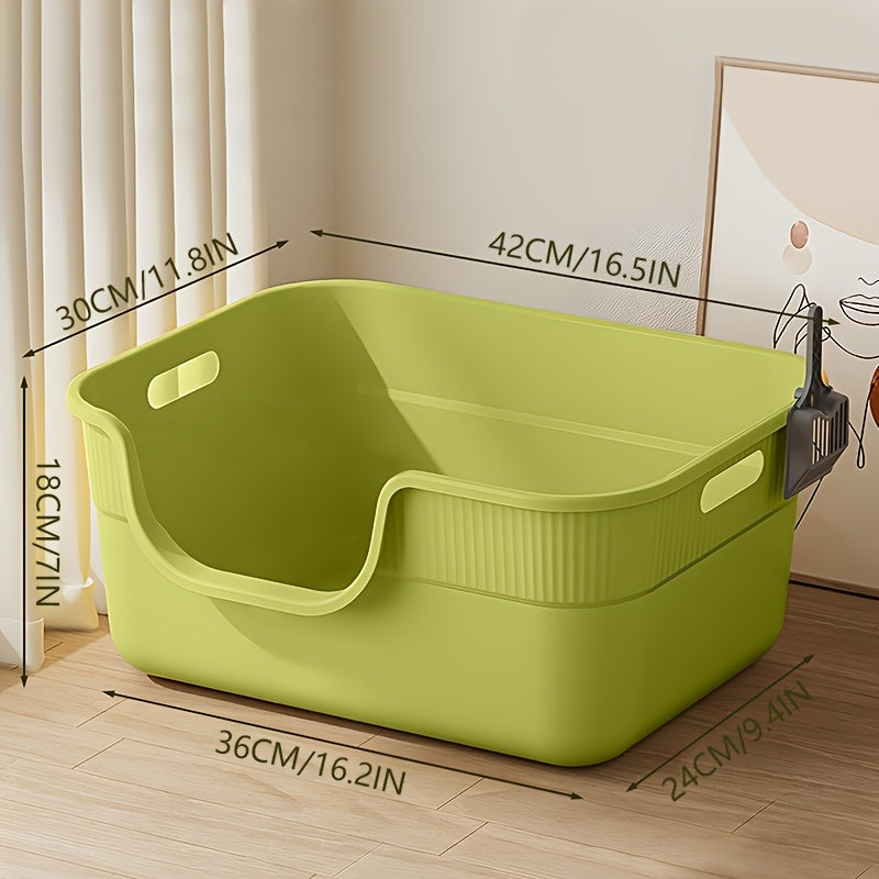 XL Mushuk To'lg'oq Qutisi, Splash Himoyasi bilan, Yarim Yopiq va Ochiq Dizayn, Qoshimcha Qopqoq va Deodorant Sumkasi bilan