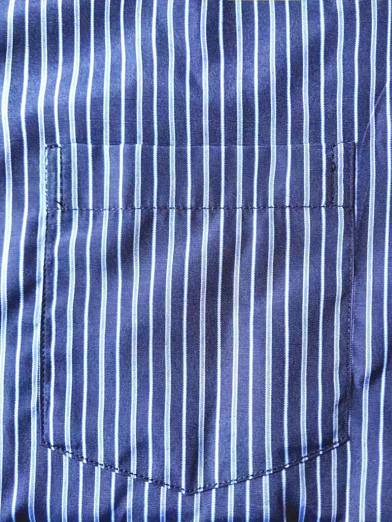 Men's Business Casual Long Sleeve Striped Shirt with Buttons and Lapel Collar