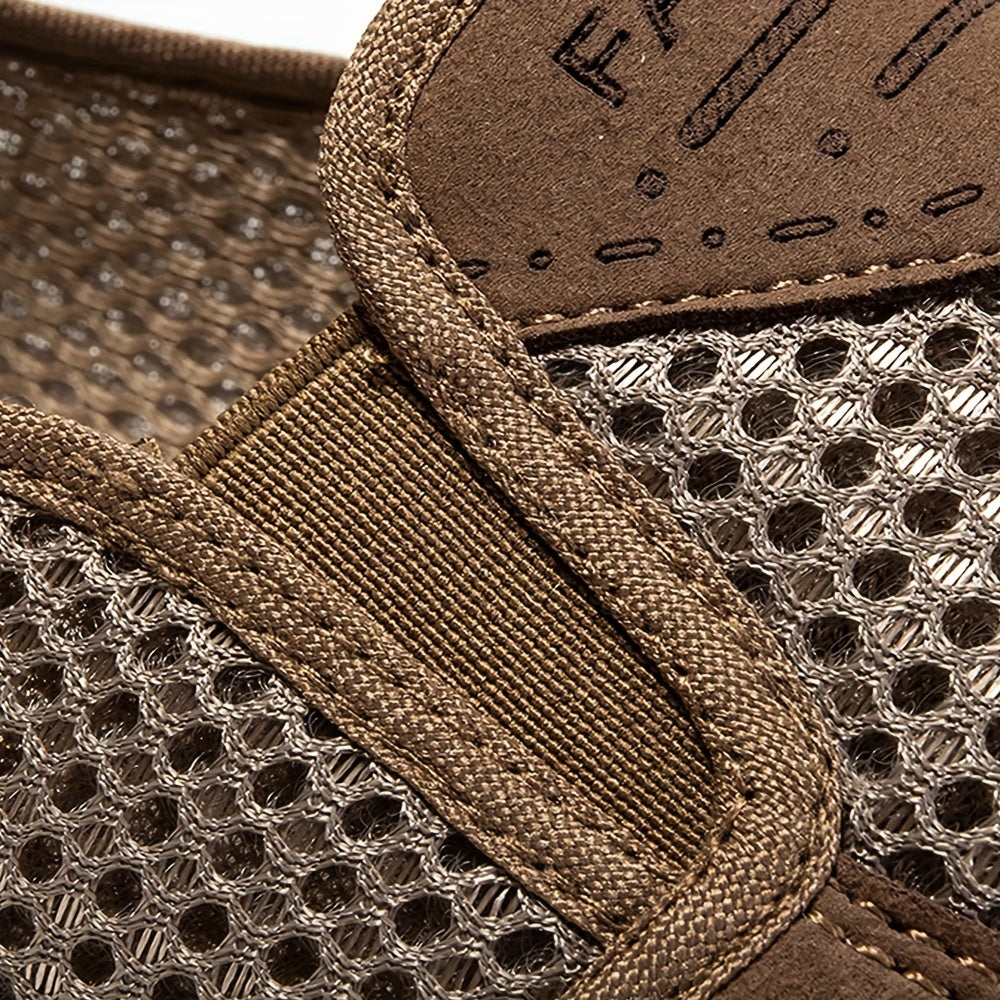 Havo o'tkazuvchi to'rli va sirpanmaydigan kauchuk taglikka ega erkaklar uchun slip-on krossovkalar, barcha yoshdagilar uchun mukammal.