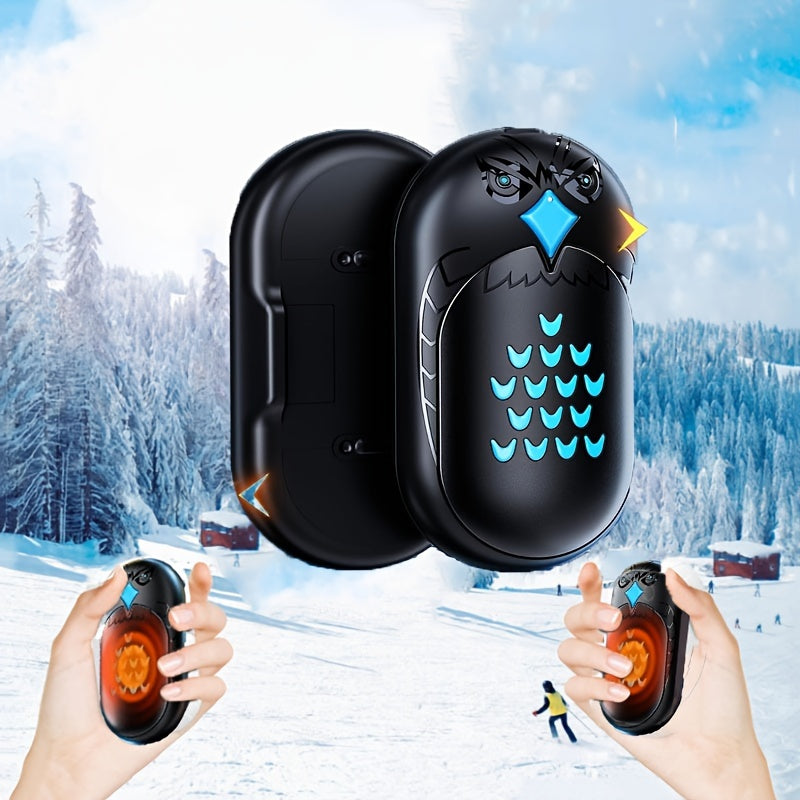Portable USB Rechargeable Double-Sided Hand Warmer for Camping and Winter Sports