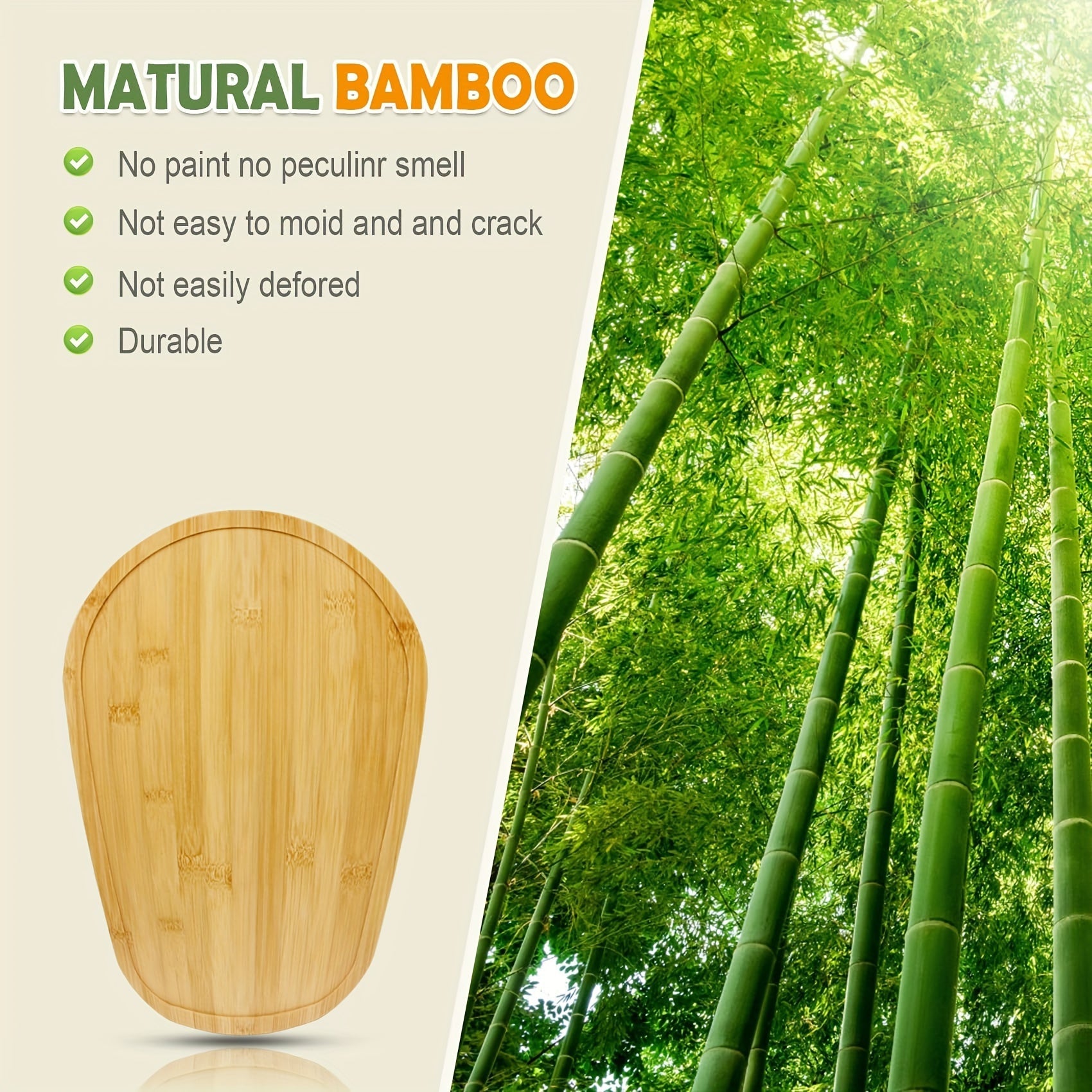 Bamboo Mixer Moving Pad for 5-8 Quart Stand Mixers Natural Durable Mold-Resistant