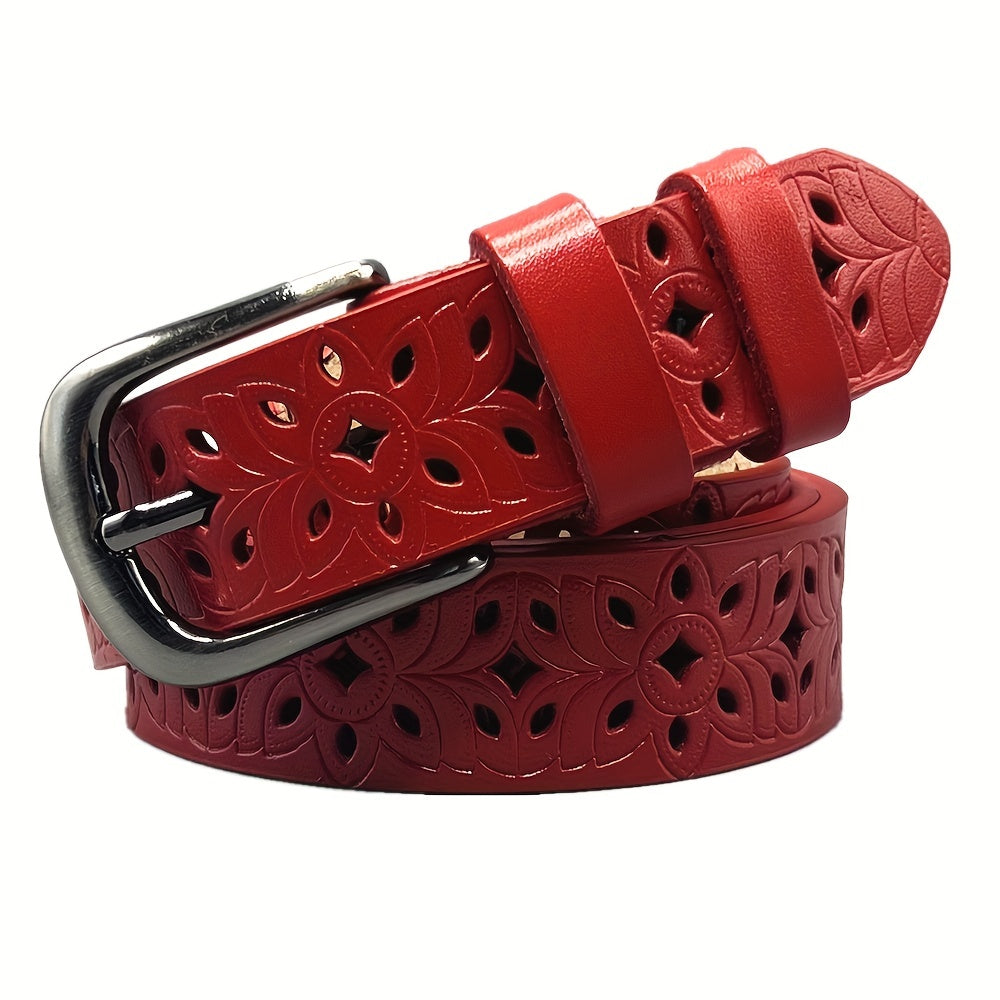 Ayollar uchun Boho gul naqshli kamar, bo'sh joyli tokchali va to'liq rangli belbog' bilan, jinslar yoki girdil uchun